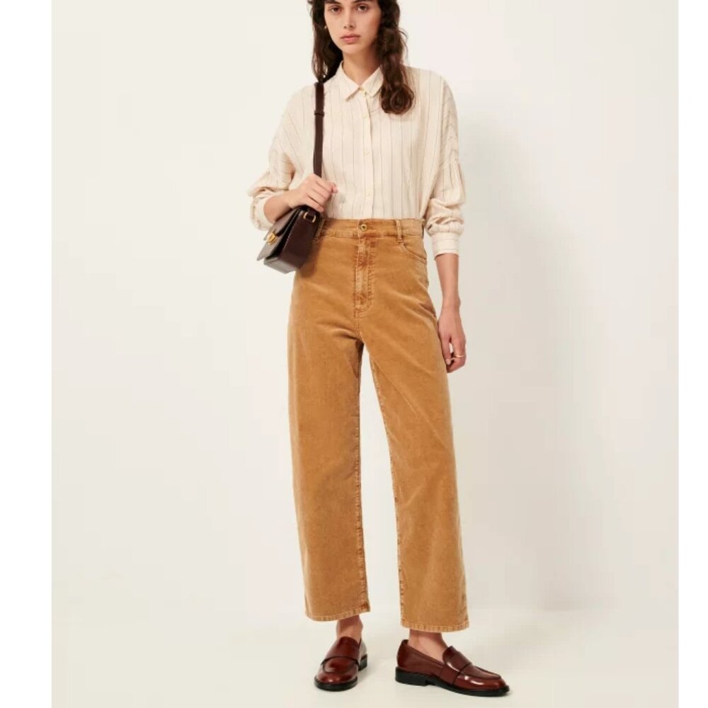 Sessun Velvet Cruise Corduroy Straight Pants - Cocoa